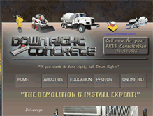 Tablet Screenshot of downrightconcrete.com